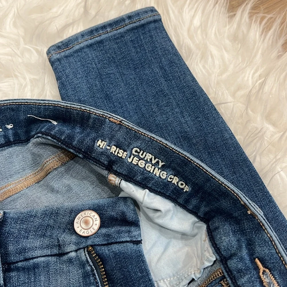 American Eagle Outfitters Dark Blue Ankle Jeans